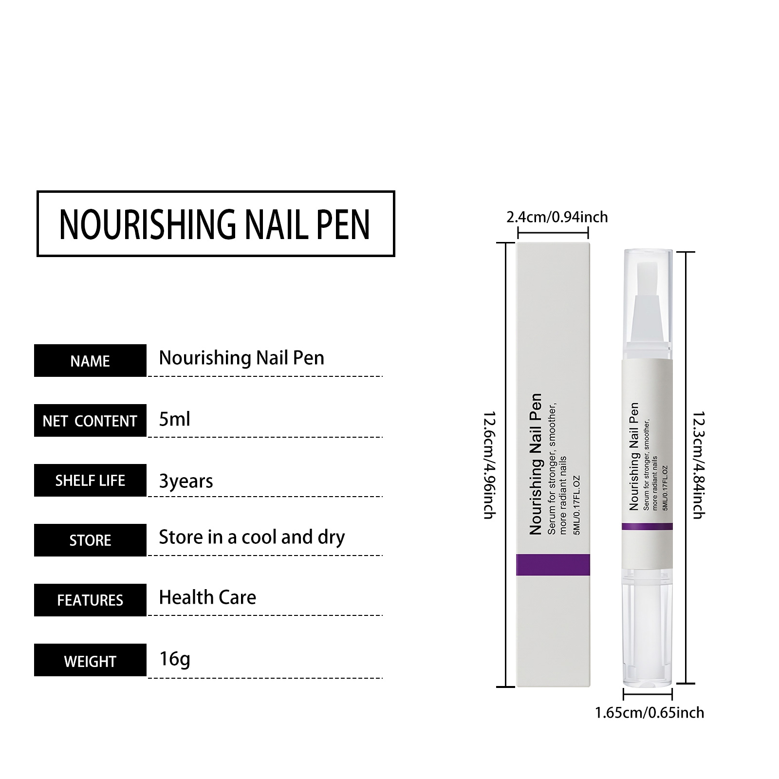 Moisturizing Nail Care Pen Nourish Gentle Protect Portable Nutrient Liquid Hand Manicure Skin Surface Nail Texture Daily Beauty
