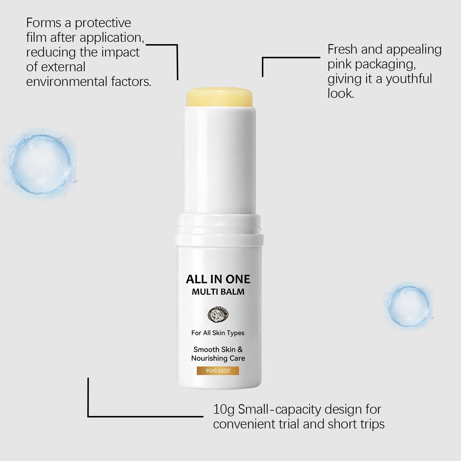 Multi Effect Moisturizing Stick Hydrating Soft Mild Smooth Delicate Daily Gentle Care Facial Skin Treatment