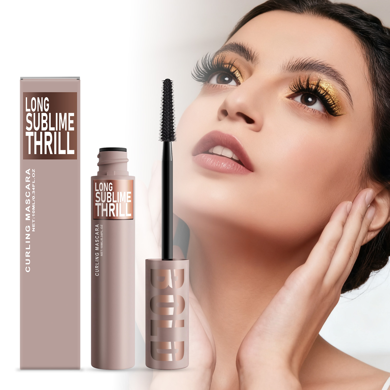 Curling Mascara Natural Curved Light Silky Texture Anti Smudge Anti Fade Daily Portable Makeup Cosmetic