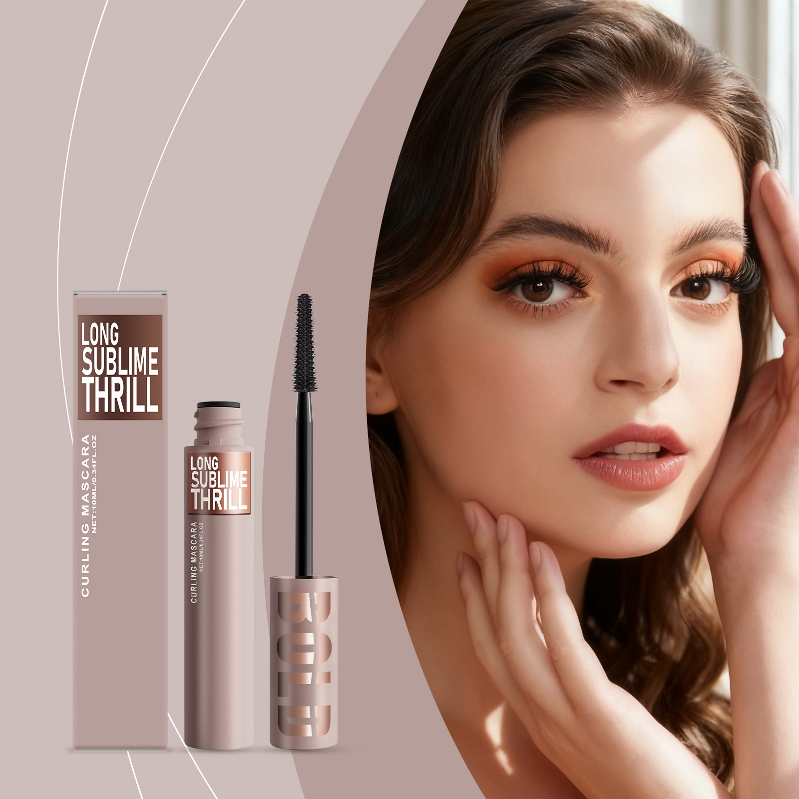 Curling Mascara Natural Curved Light Silky Texture Anti Smudge Anti Fade Daily Portable Makeup Cosmetic