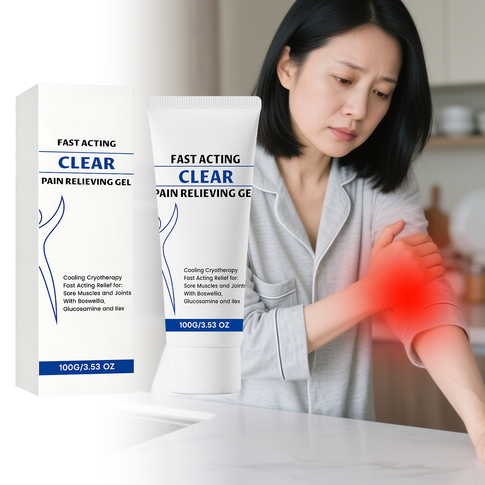 Skin Cooling Gel Gentle Care Comfort Fresh Soft Hydrating Massage Treat Local Body Skin Area