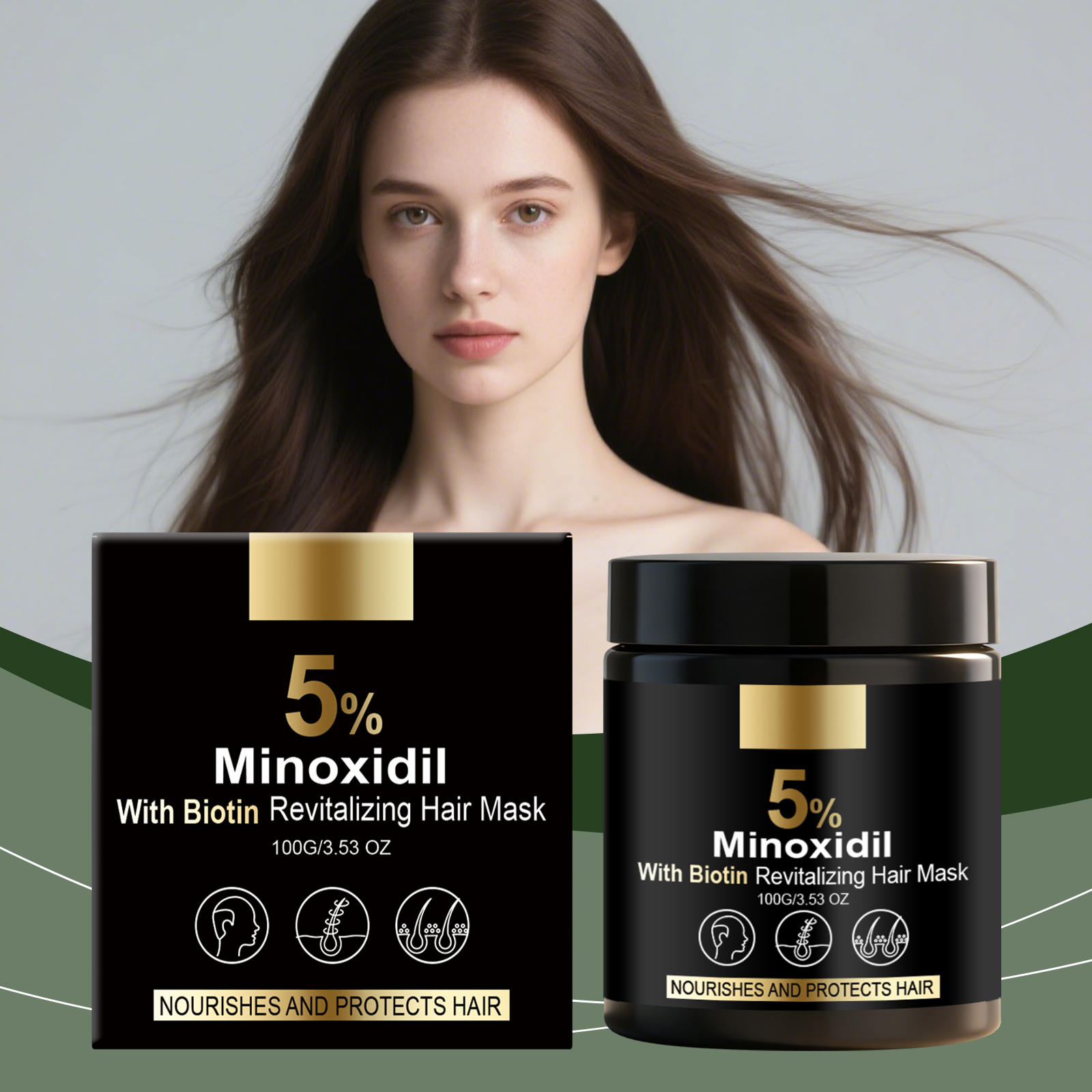 Biotin Nourishing Hair Mask Repair Soft Moist Strengthen Shine Mild Hydrate Smooth AntiDry Damaged Perm Fine Split Hair