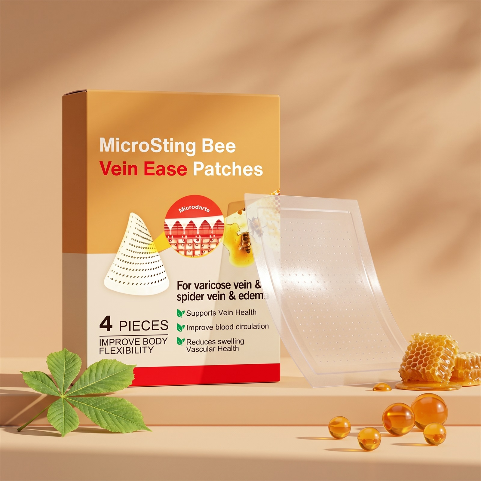 Leg Care Patch Skin Friendly Breathable Mild Comfort Portable External Relieve Leg Skin Discomfort