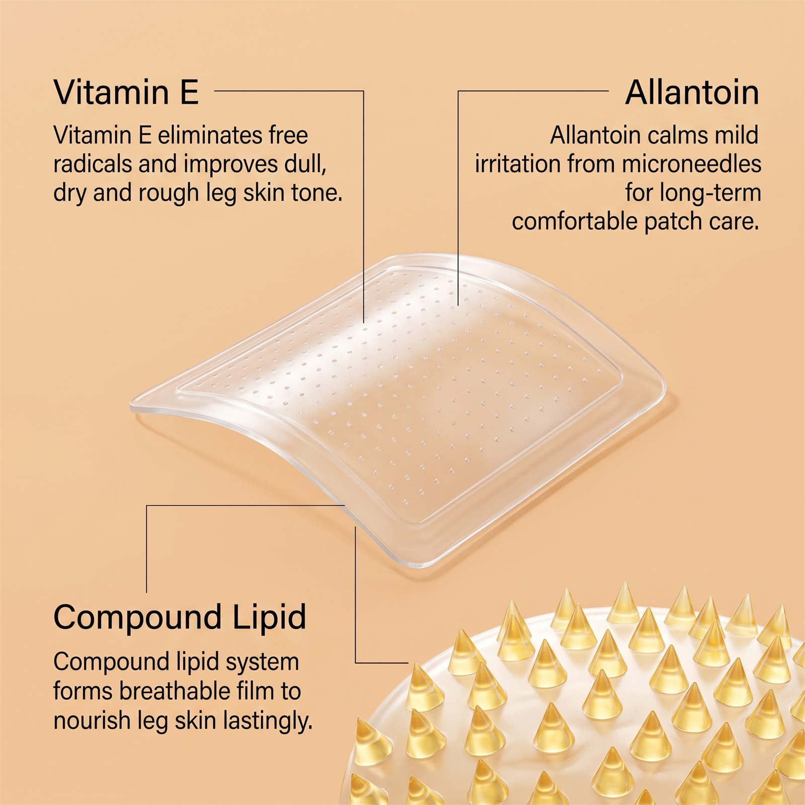 Leg Care Patch Skin Friendly Breathable Mild Comfort Portable External Relieve Leg Skin Discomfort