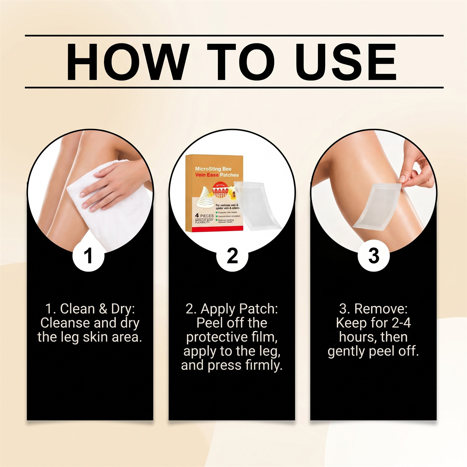 Leg Care Patch Skin Friendly Breathable Mild Comfort Portable External Relieve Leg Skin Discomfort