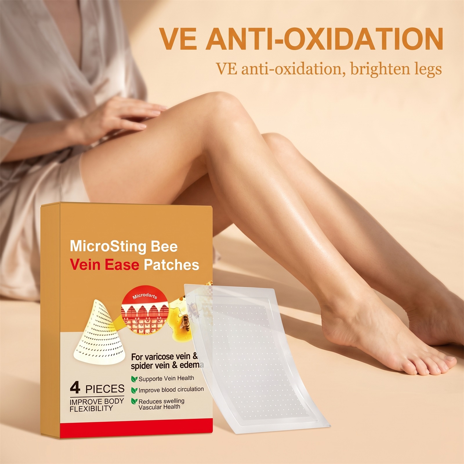Leg Care Patch Skin Friendly Breathable Mild Comfort Portable External Relieve Leg Skin Discomfort