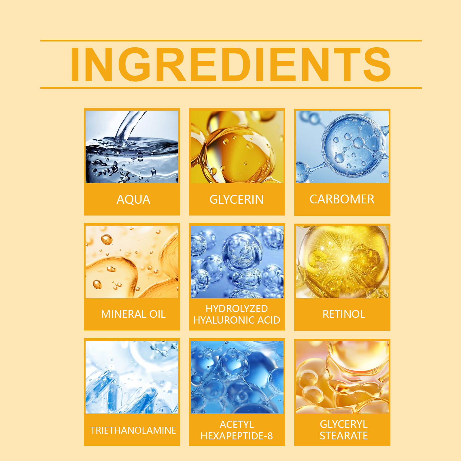 Retinol Care Cream Fine Texture Refreshing Hydrating Soft Daily Facial Skin Moisturizing Care