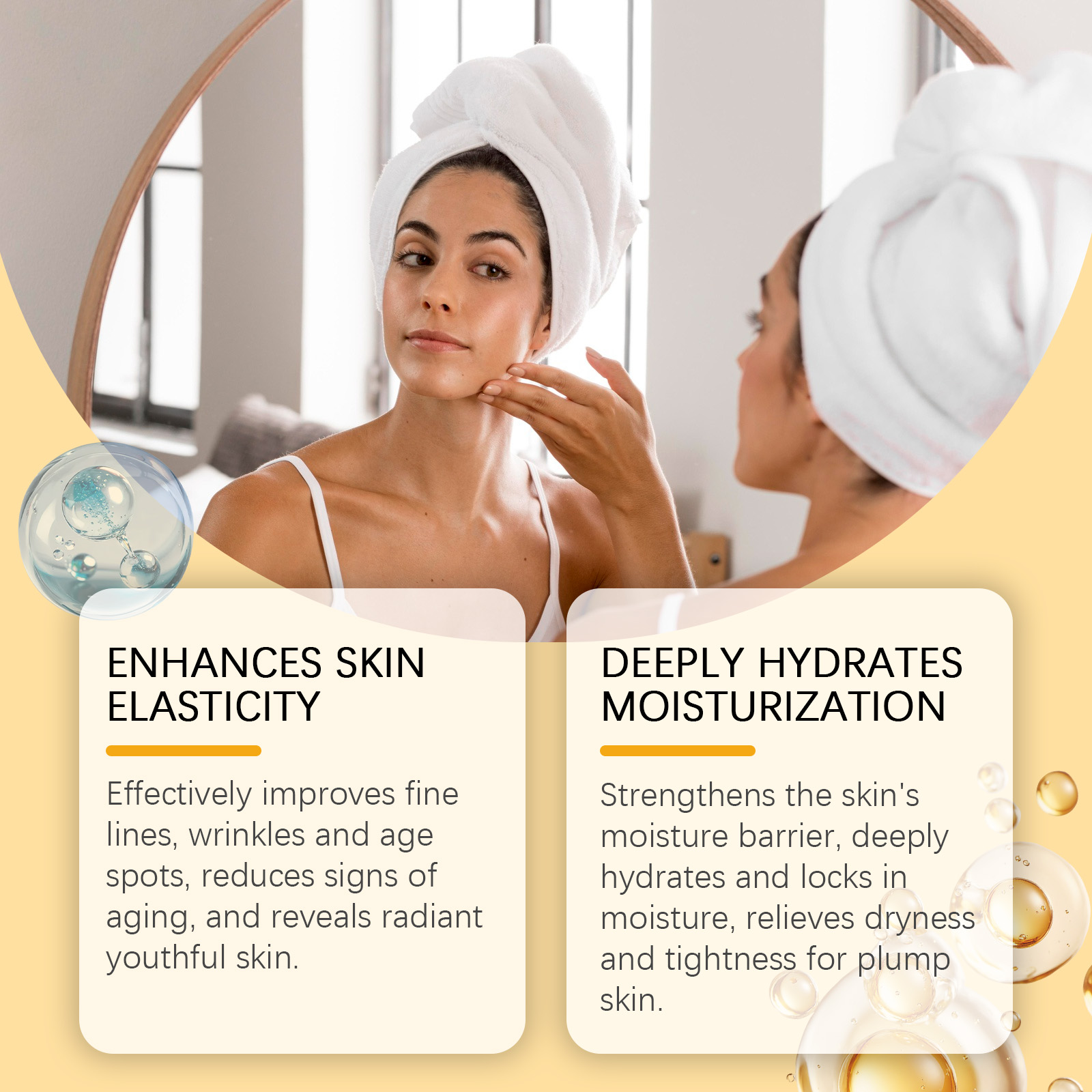 Retinol Care Cream Fine Texture Refreshing Hydrating Soft Daily Facial Skin Moisturizing Care