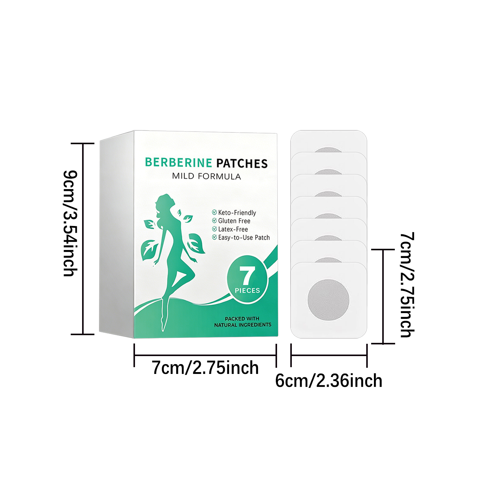 Berberine Care Patch Breathable Snug Light Long Lasting Adhesive Mild Skin Friendly Soft Cozy Body Sticker