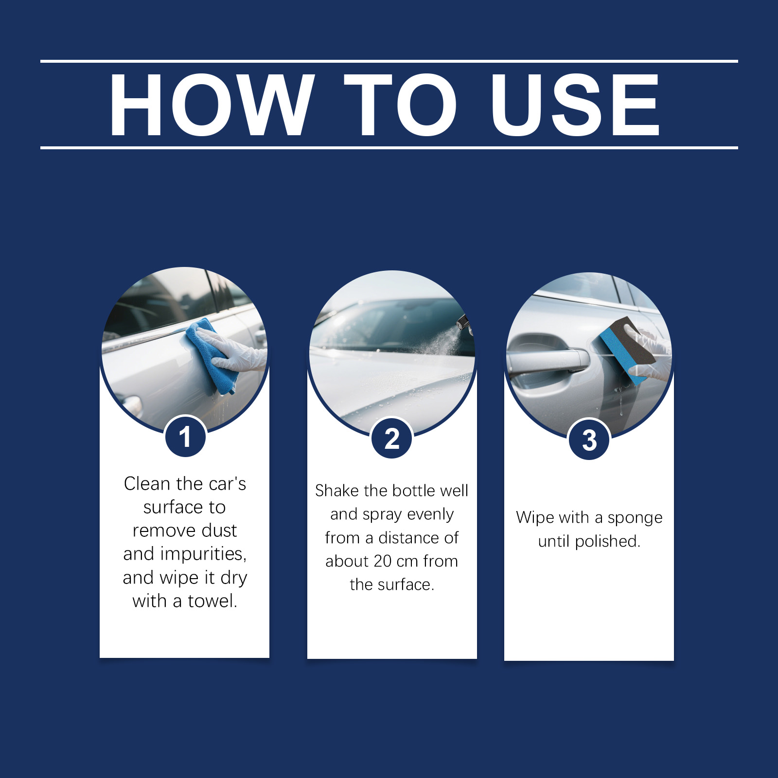 Car Coating Kit Daily Vehicle Surface Coating Clean Maintain Renew Shine Regular Care Set