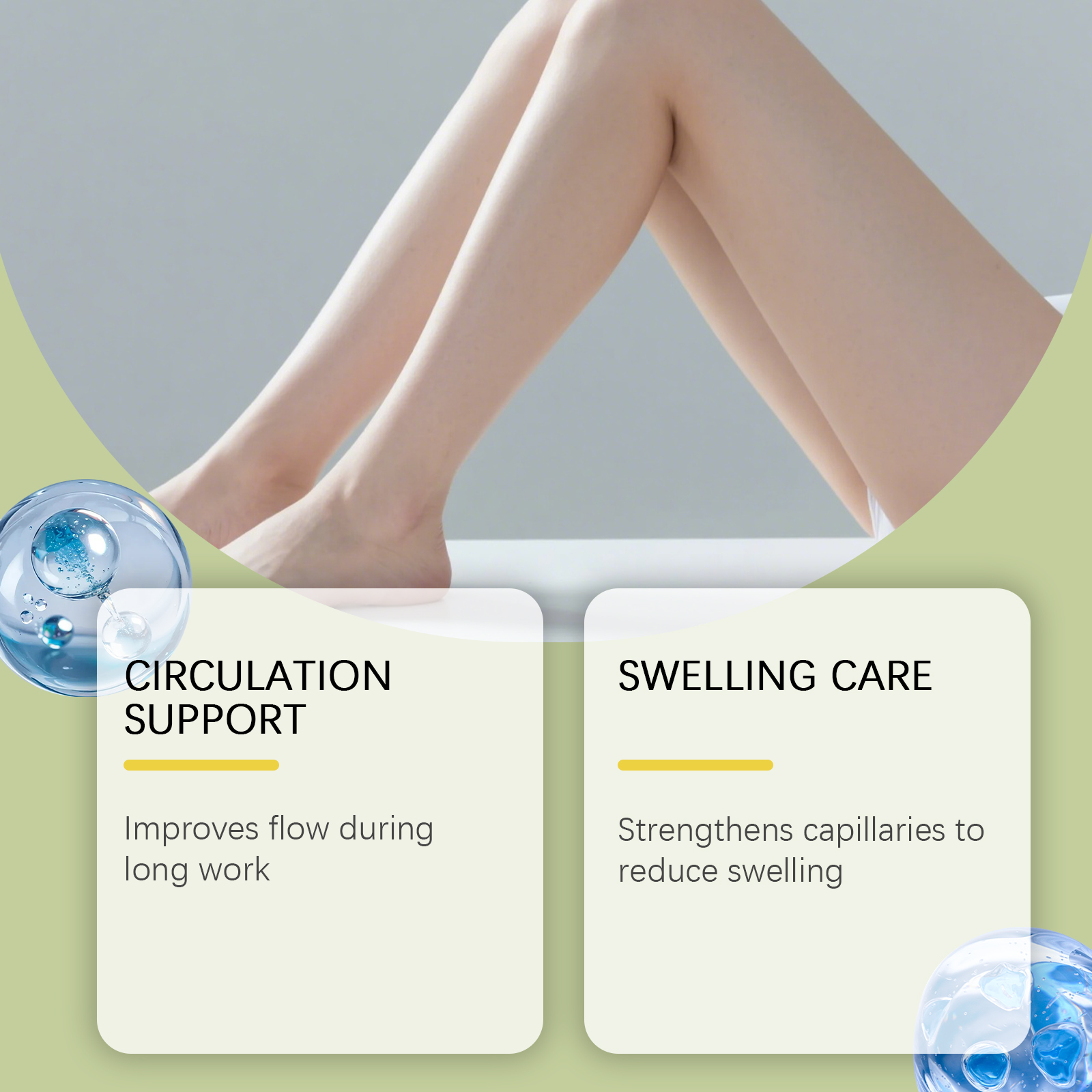 Leg Care Ball Nourish Leg Skin Gentle Care Daily Comfort Massage Easy Absorb Care Roller
