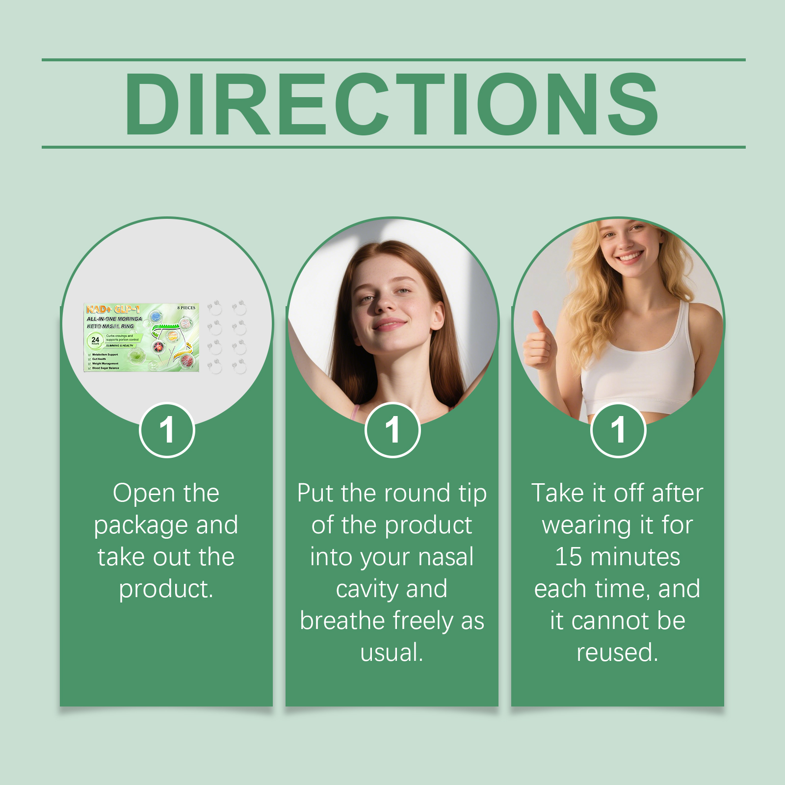 Body Care Nose Ring Herbal Ingredients Mild Care Shape Figure Slender Physical Grooming