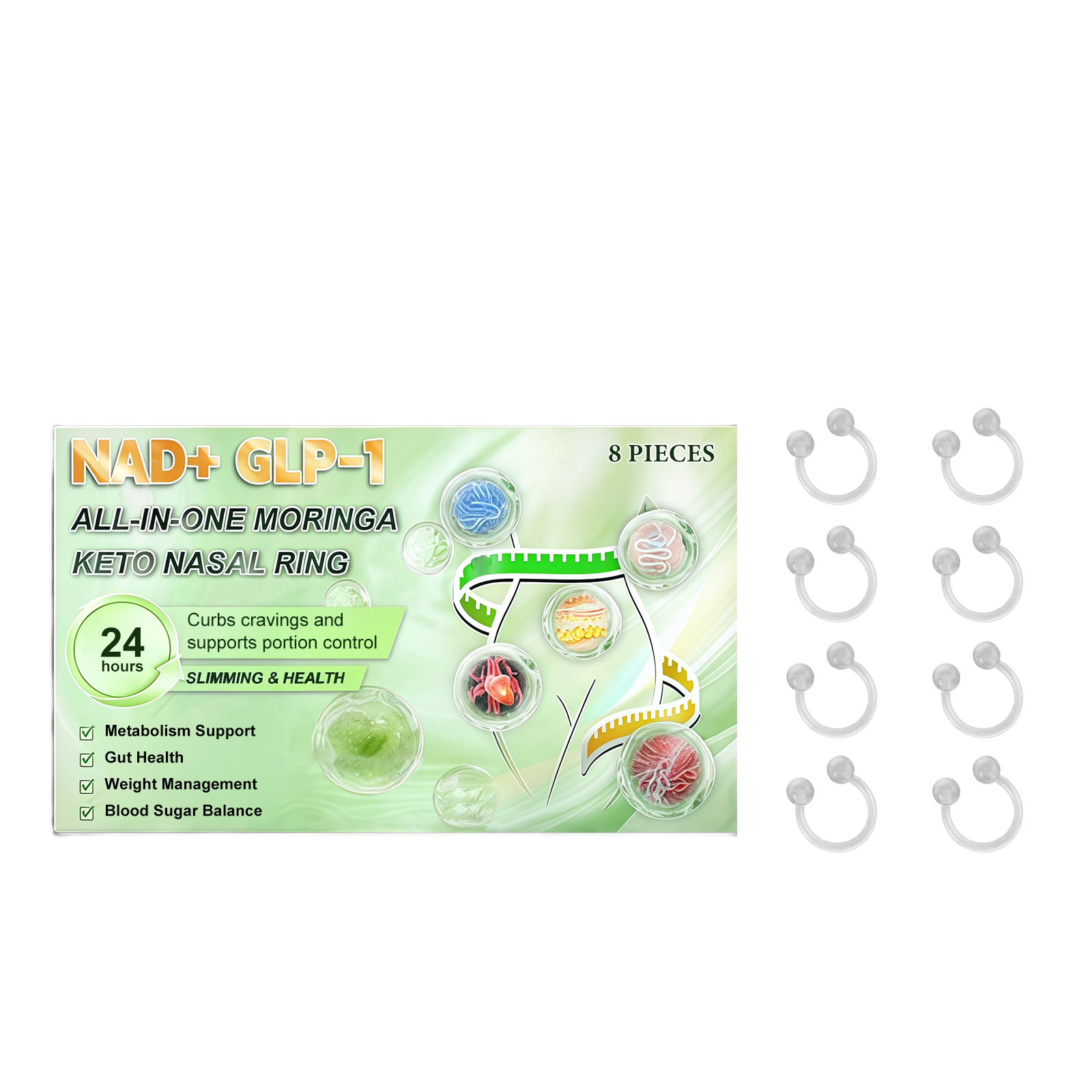 Body Care Nose Ring Herbal Ingredients Mild Care Shape Figure Slender Physical Grooming