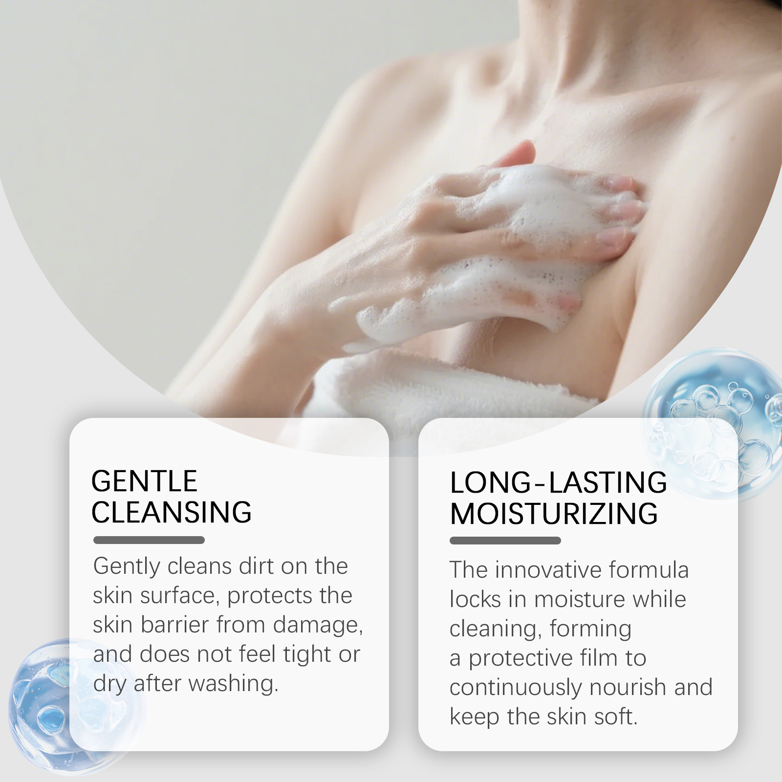 Body Wash Comfortable Refreshing Dense Foam Persimmon Orange Fragrance Body Skin Cleansing Shower Gel