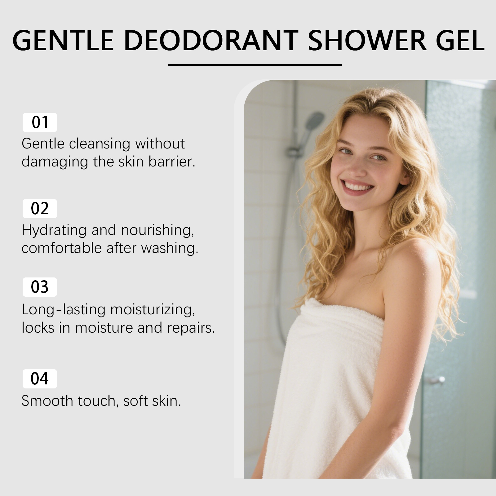 Body Wash Comfortable Refreshing Dense Foam Persimmon Orange Fragrance Body Skin Cleansing Shower Gel