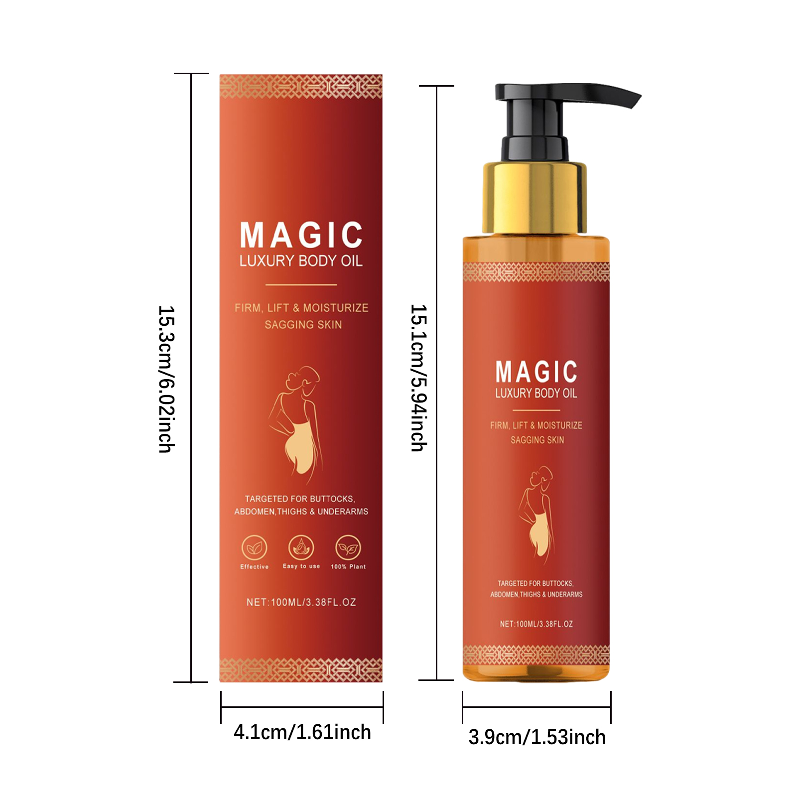 Body Firming Moisturizing Oil Nourishes Softens Tightens Skin Daily Massage Care