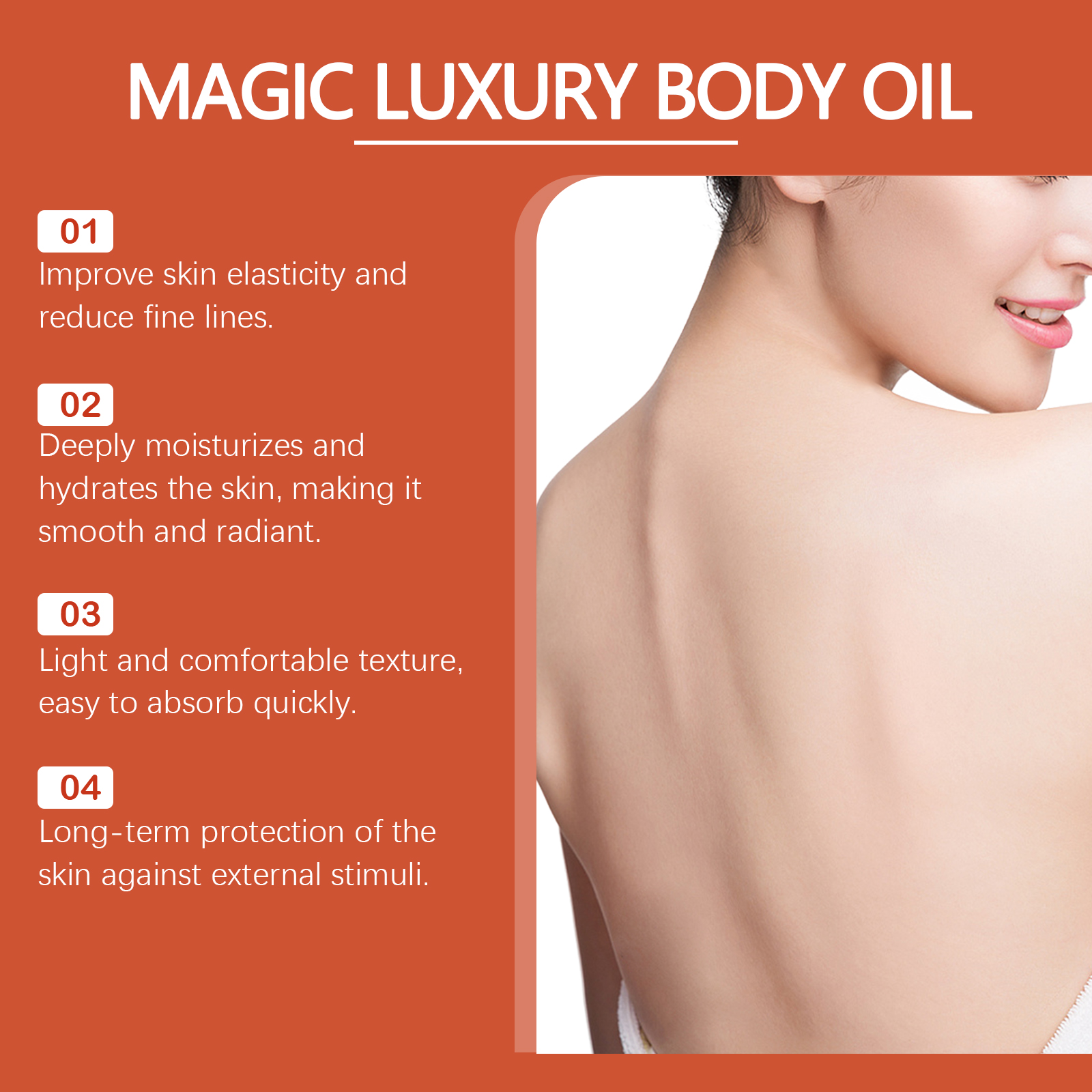 Body Firming Moisturizing Oil Nourishes Softens Tightens Skin Daily Massage Care