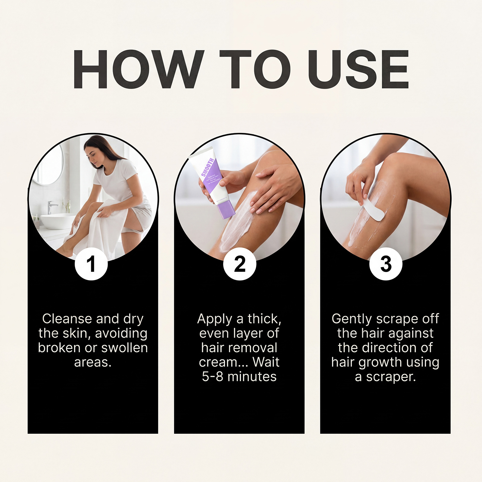 Smooth Body Hair Removal Set Gentle Cleansing Moisturizing Soft Skin Whole Body Hair Removal Daily Portable Cream
