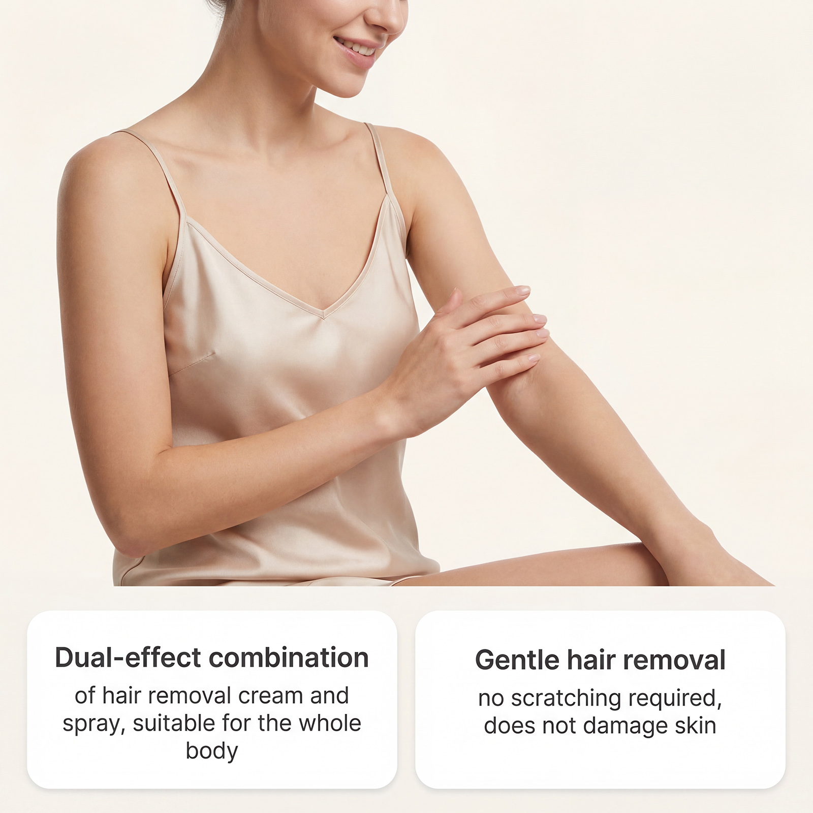 Smooth Body Hair Removal Set Gentle Cleansing Moisturizing Soft Skin Whole Body Hair Removal Daily Portable Cream