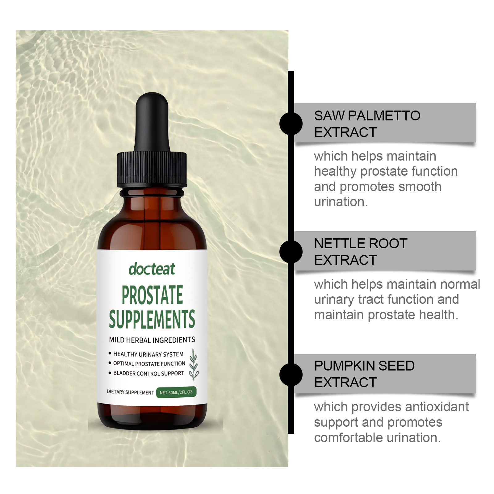 Saw Palmetto Drops Help Men Relieve Discomfort Daily Care Boost Physical Vitality Easily
