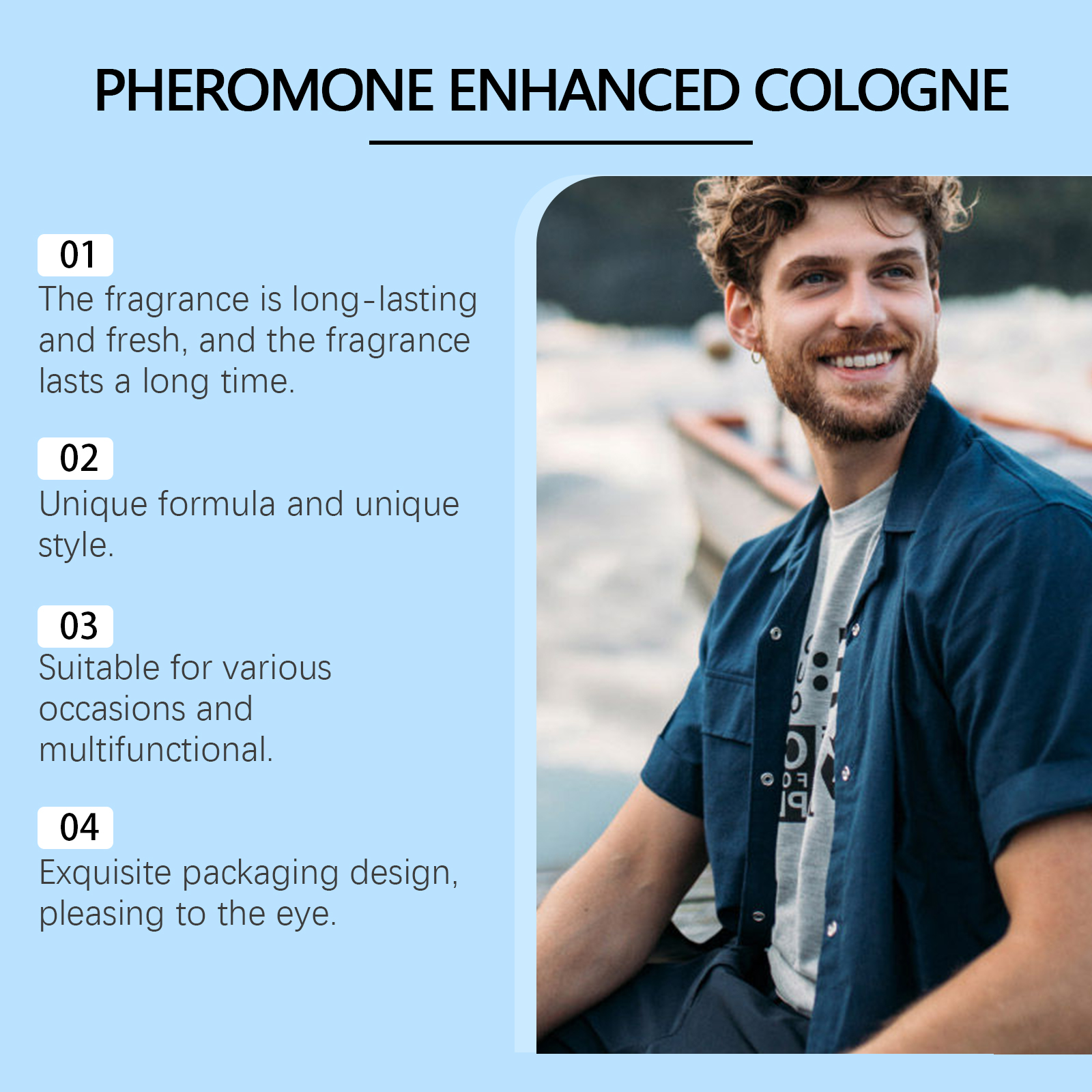 Men Cologne Perfume Portable Natural Fresh Mild Non Irritating Charming Gentle Fragrance Scent Water