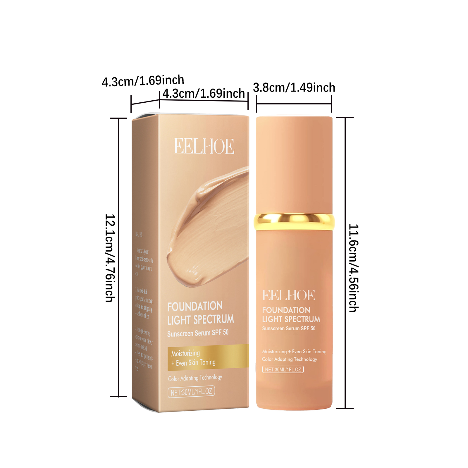 Concealing Temperature Changing Foundation Concealing Moisturizing Youthful Radiance Non Grayish Hydrating Facial Makeup