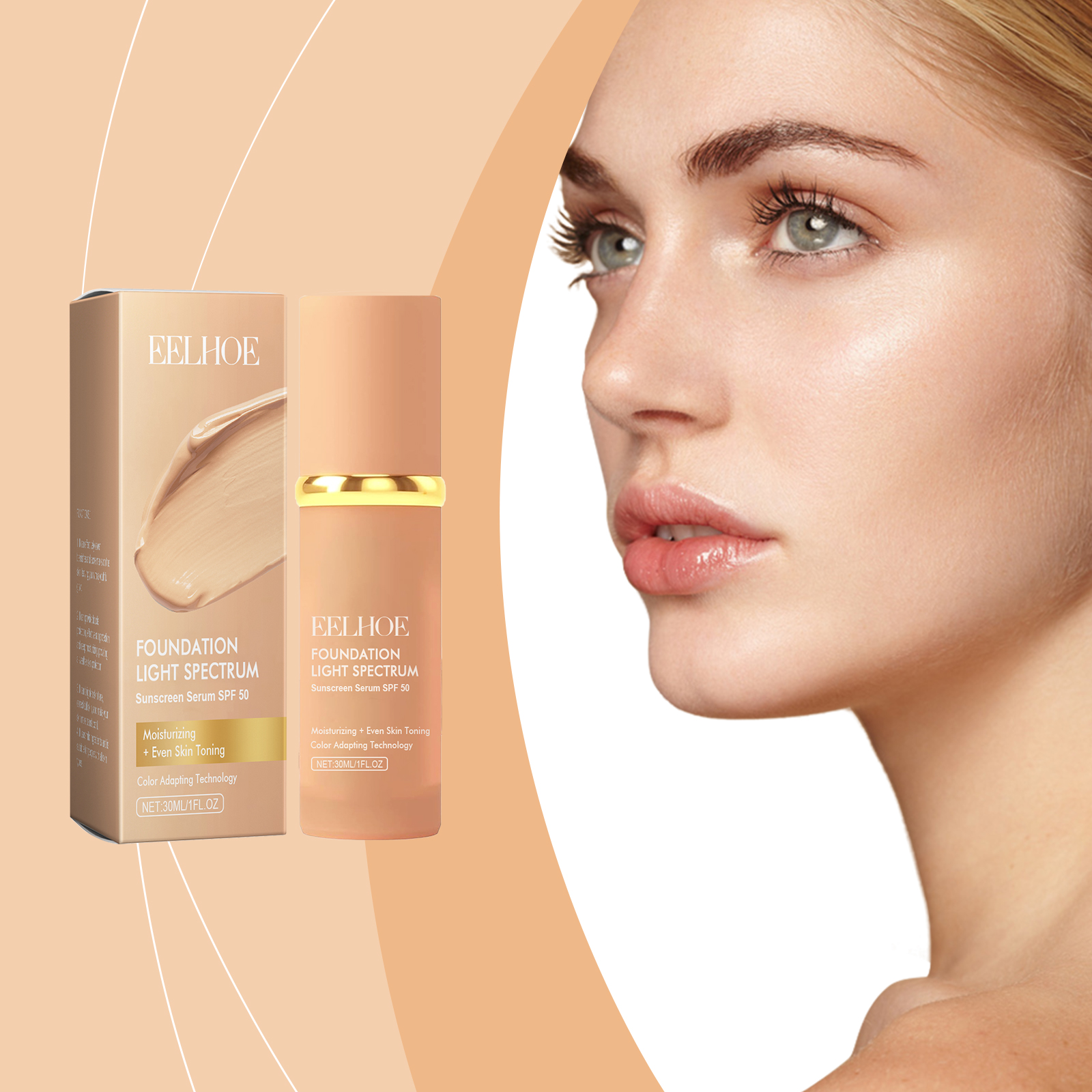 Concealing Temperature Changing Foundation Concealing Moisturizing Youthful Radiance Non Grayish Hydrating Facial Makeup