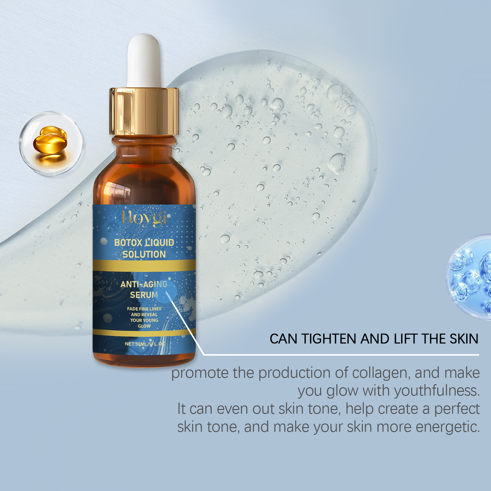 Anti Aging Anti Wrinkle Essence Liquid Fade Skin Lift Moisturize Hydrate Brighten Skin Care Essence