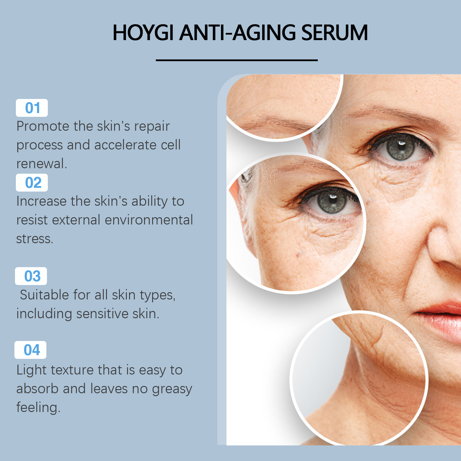Anti Aging Anti Wrinkle Essence Liquid Fade Skin Lift Moisturize Hydrate Brighten Skin Care Essence