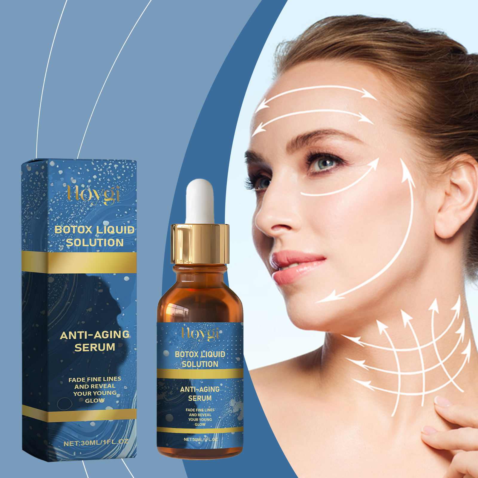 Anti Aging Anti Wrinkle Essence Liquid Fade Skin Lift Moisturize Hydrate Brighten Skin Care Essence