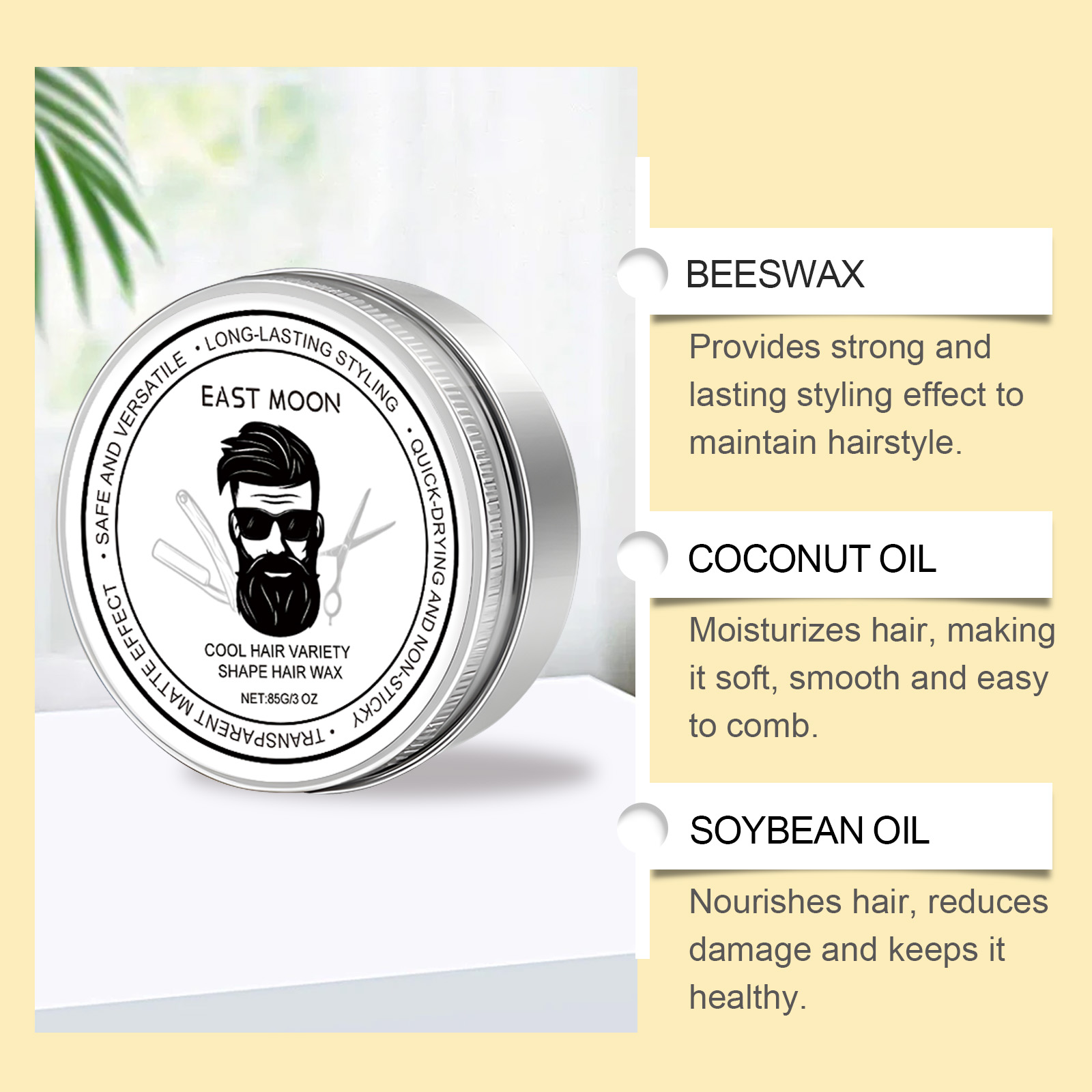 Styling Matte Hair Wax Shaping Matte Hair Wax No Rinse Fluffy Hairstyle Refreshing Hair Wax