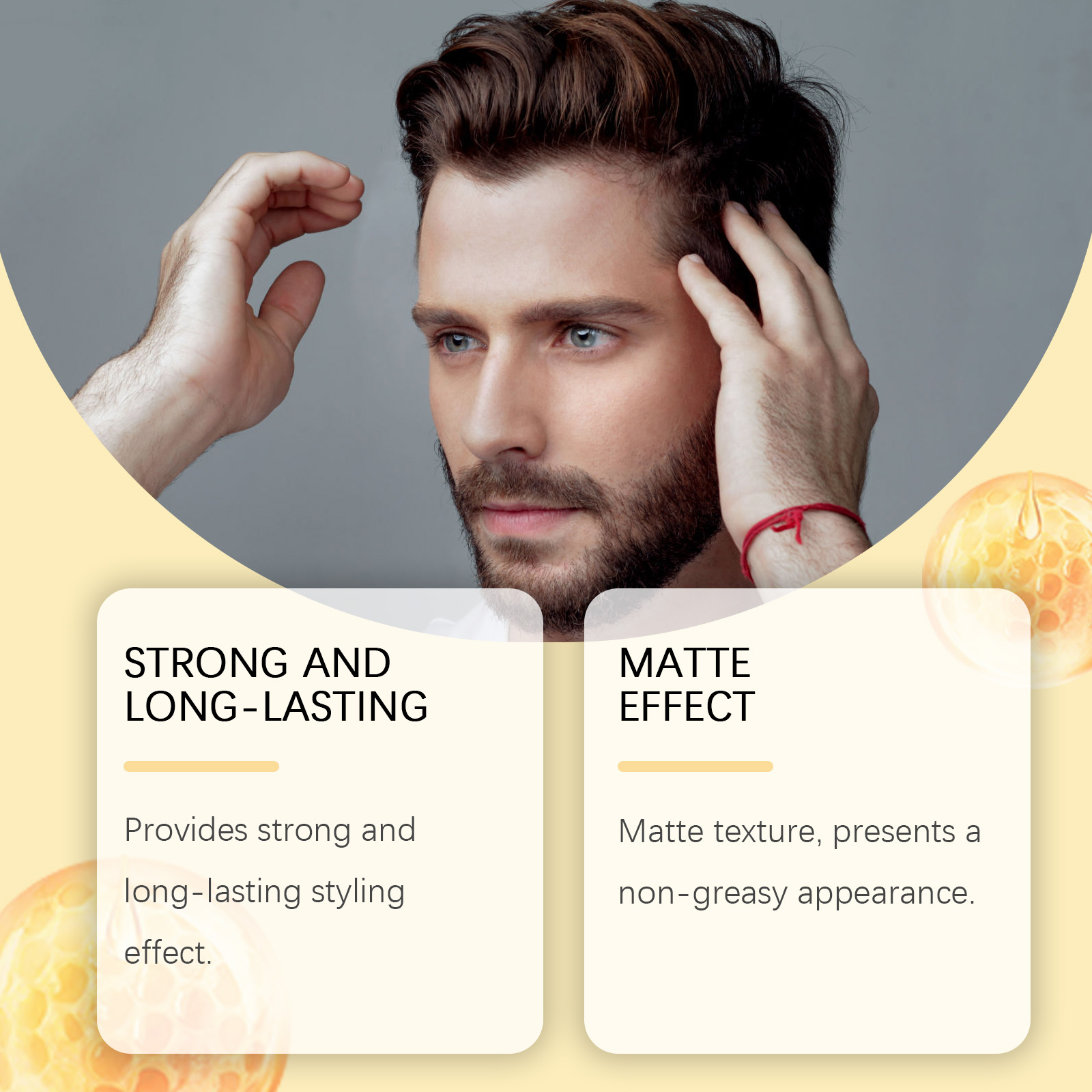 Styling Matte Hair Wax Shaping Matte Hair Wax No Rinse Fluffy Hairstyle Refreshing Hair Wax