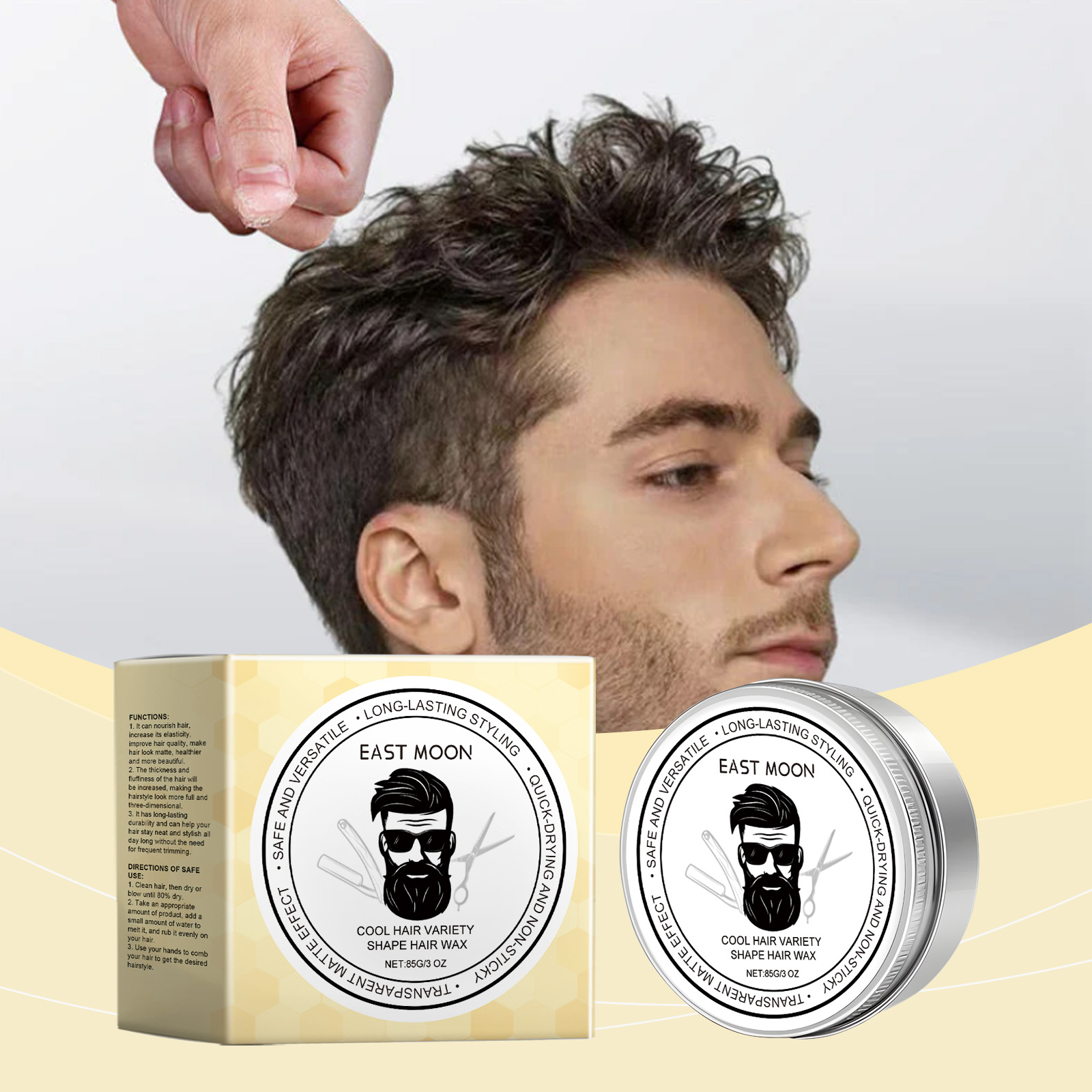 Styling Matte Hair Wax Shaping Matte Hair Wax No Rinse Fluffy Hairstyle Refreshing Hair Wax