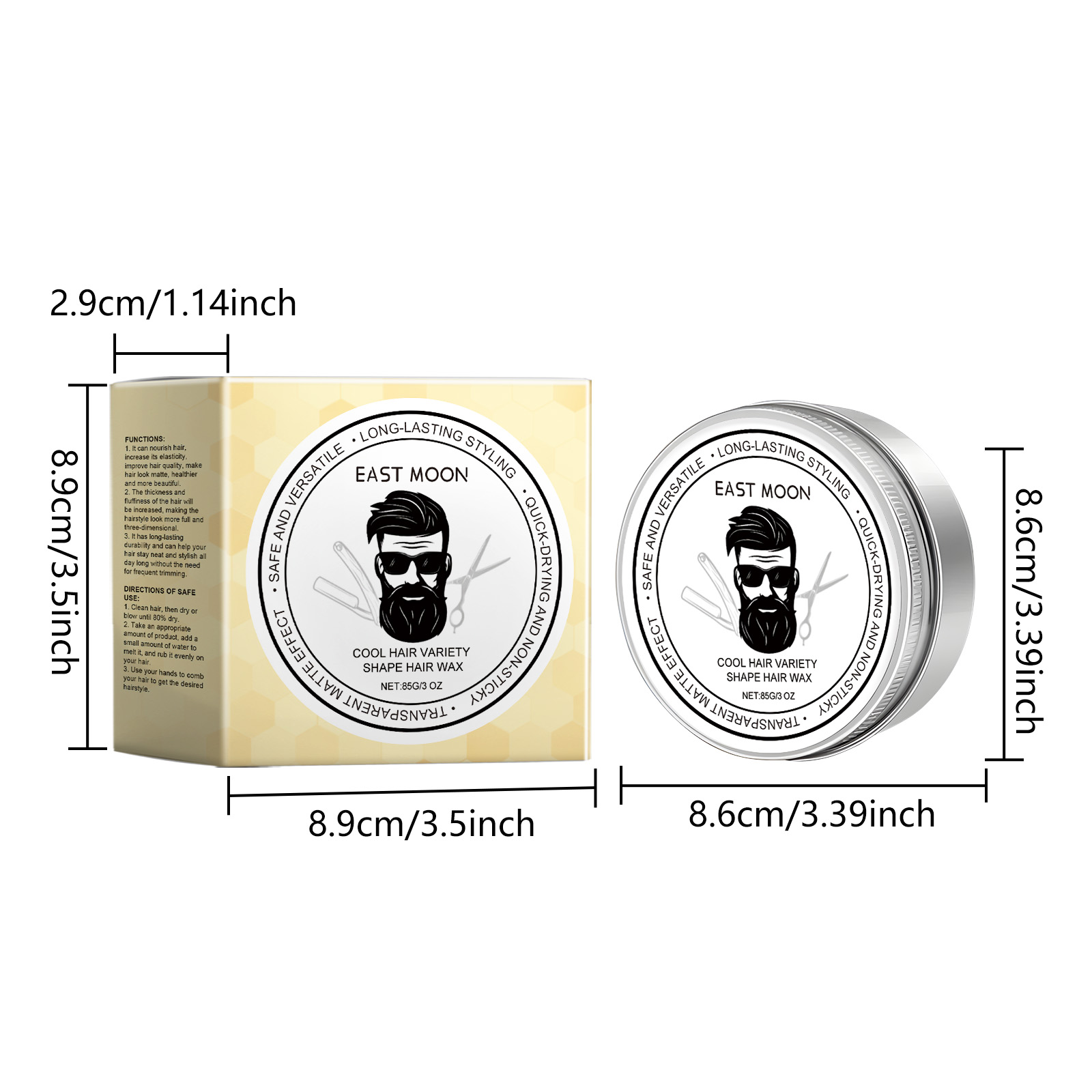 Styling Matte Hair Wax Shaping Matte Hair Wax No Rinse Fluffy Hairstyle Refreshing Hair Wax