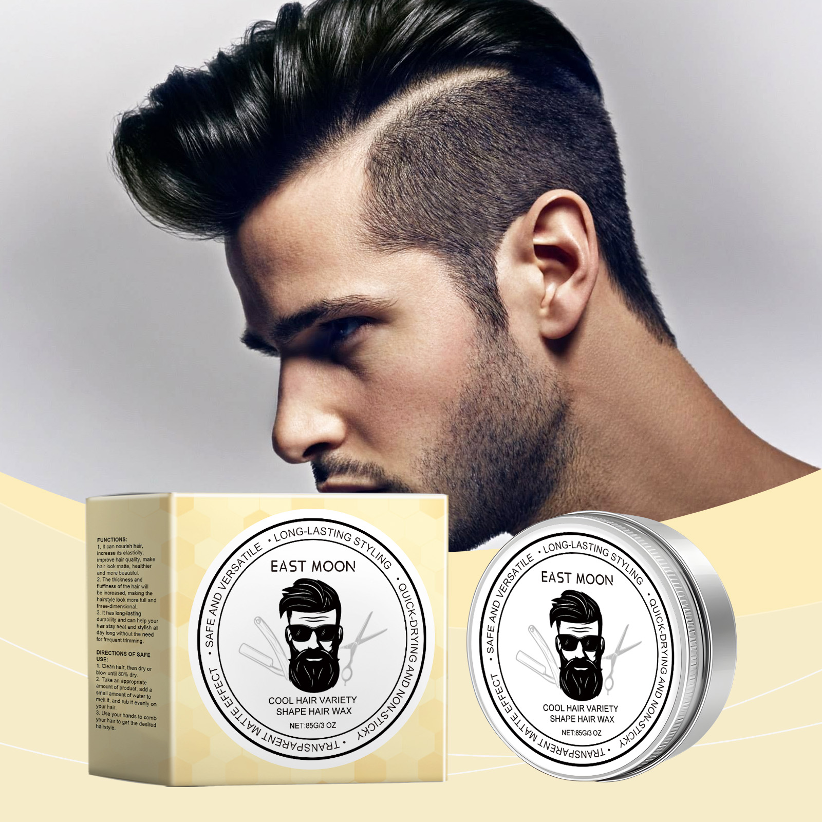 Styling Matte Hair Wax Shaping Matte Hair Wax No Rinse Fluffy Hairstyle Refreshing Hair Wax