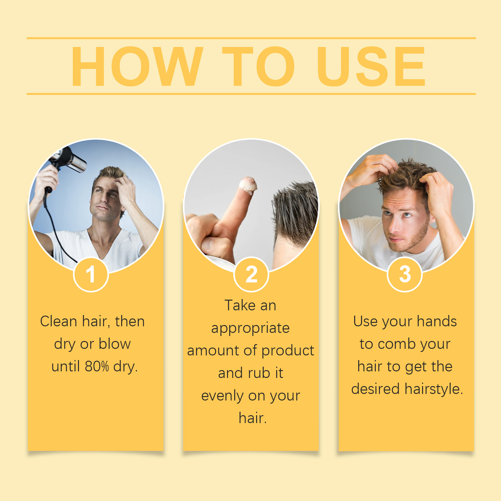 Styling Matte Hair Wax Shaping Matte Hair Wax No Rinse Fluffy Hairstyle Refreshing Hair Wax