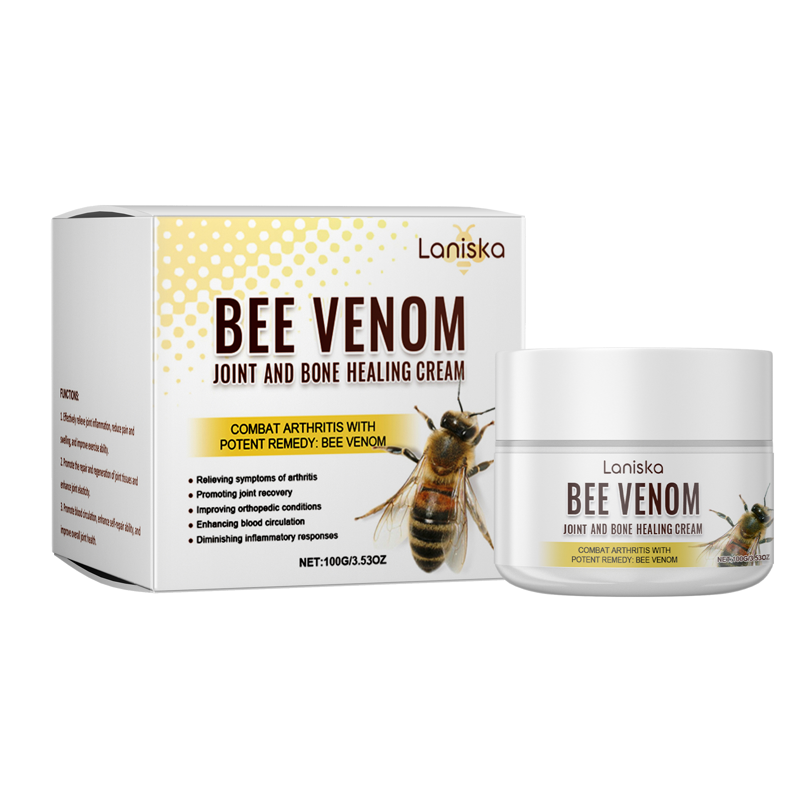 Bee Venom Joint Care Cream Soothing Moisturizing For Neck Shoulder Waist And Knee Daily Massage And Skin Nourishment