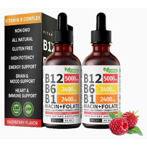 Vitamin B12 and B6 Liquid Drops, B12 Sublingual Vitamin B Complex - B12 Vitamin
