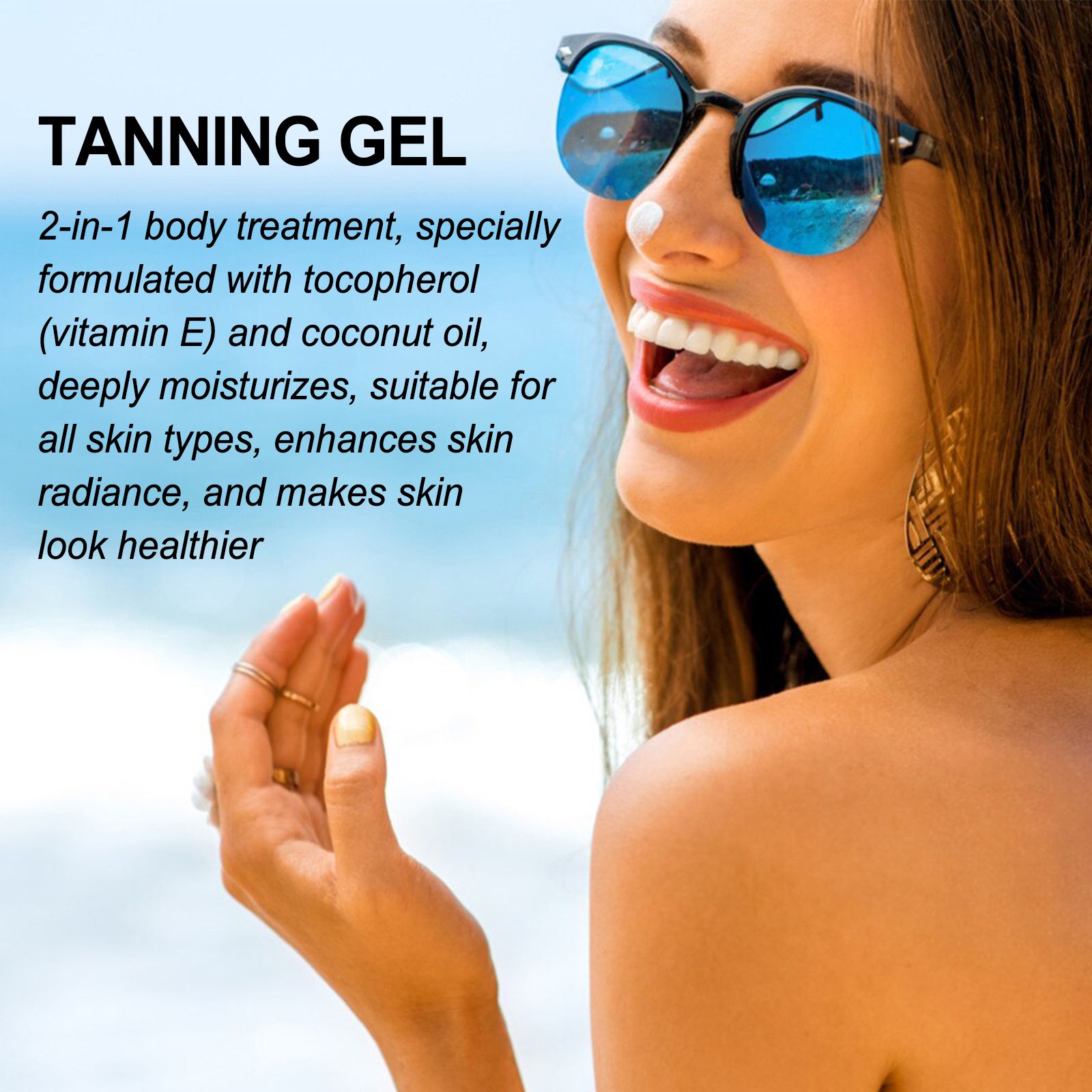 Tanning Enhancing Gel For Outdoor Beach Bronzed Glow Hydrating Daily Body Care