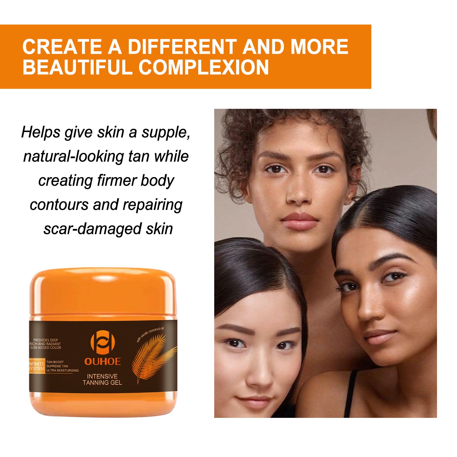 Tanning Enhancing Gel For Outdoor Beach Bronzed Glow Hydrating Daily Body Care