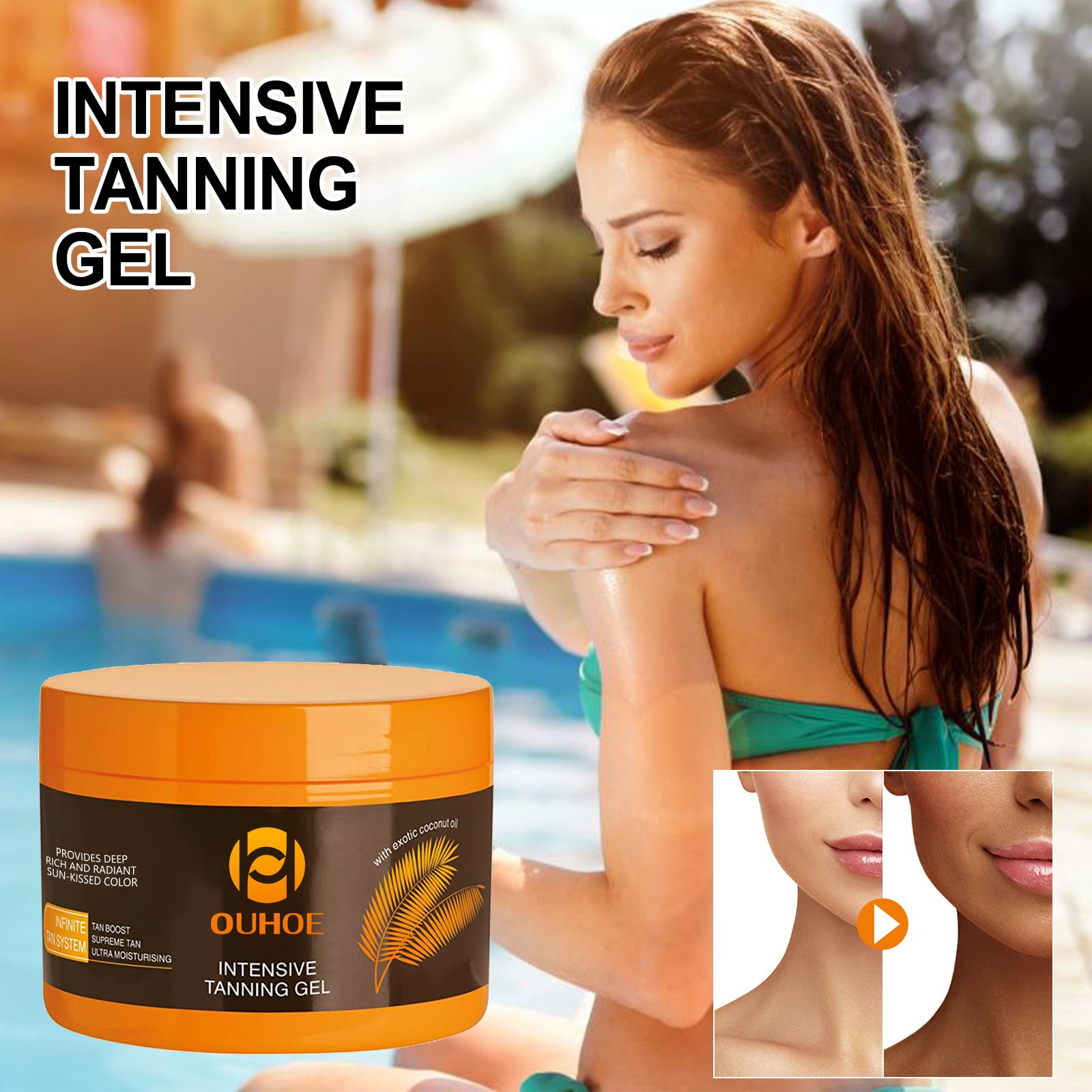 Tanning Enhancing Gel For Outdoor Beach Bronzed Glow Hydrating Daily Body Care