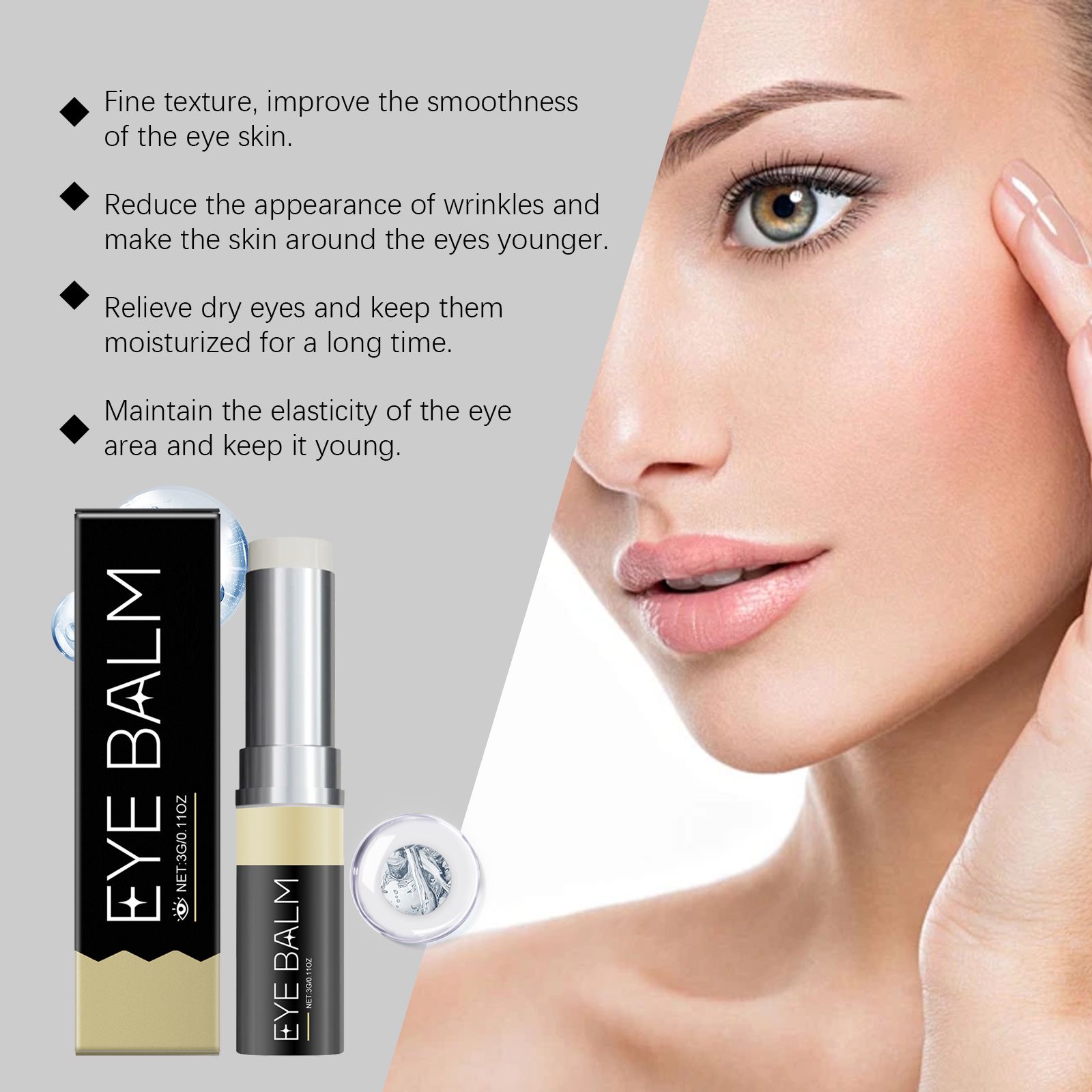 Retinol Anti Wrinkle Eye Cream Stick Firming Moisturizing For Fine Lines And Puffiness Daily Care