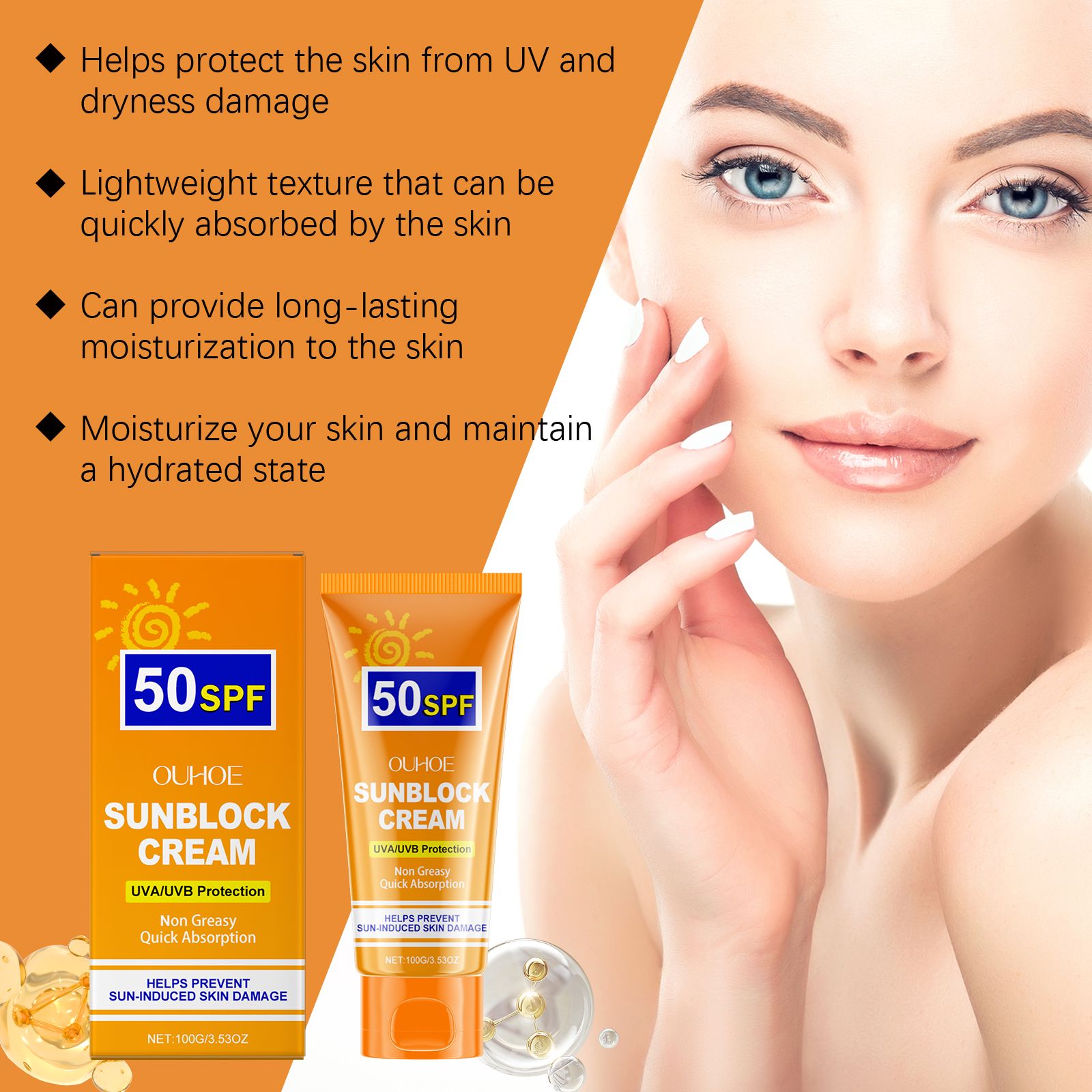 Moisturizing Protective Cream Hydrating Shield Lightweight For Face And Body Daily Care