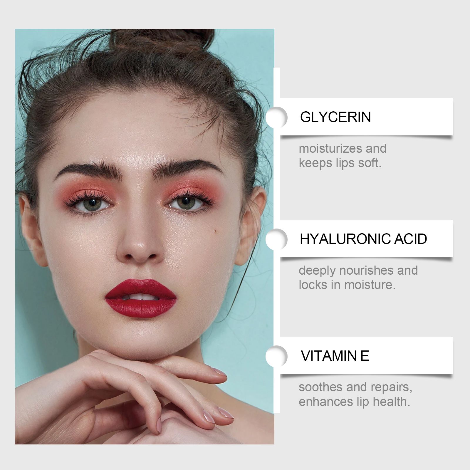 (red) Matte Peel Off Lip Tint Long Lasting Moisturizing Easy Color For Daily Lip Makeup