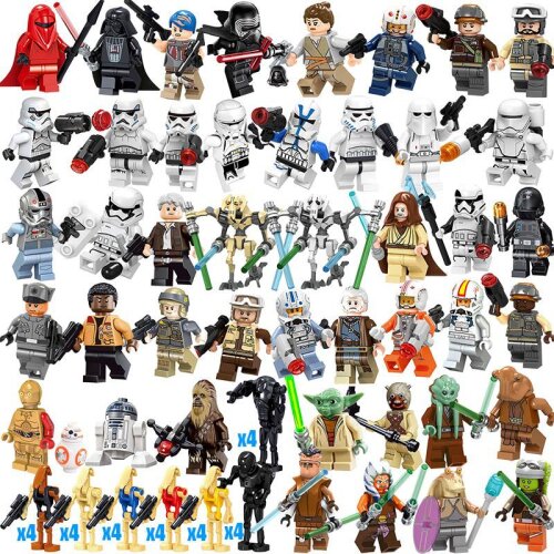 73PCS Star Wars Luke Yoda Kinsawa Commandos MiniFigures Toys Fit Lego