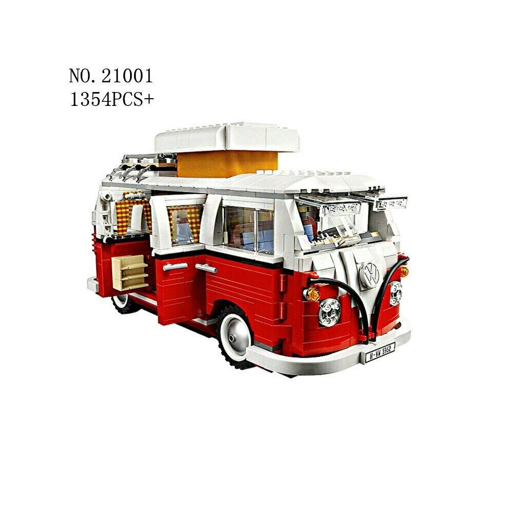 Volkswagen T1 Camper Car Model Technic Series 1354pcs Building Blocks withoutbox