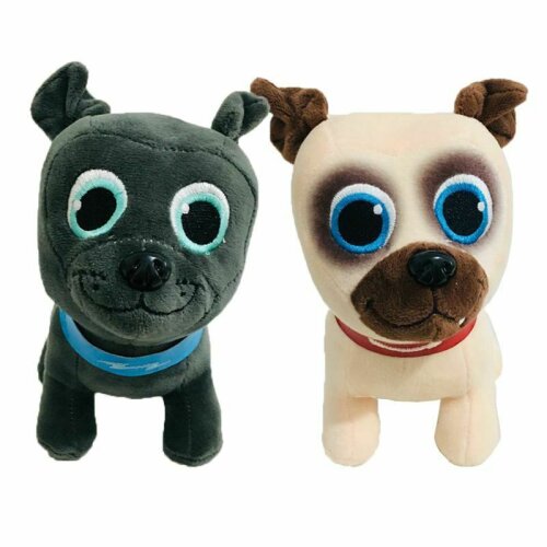 (Bingo+Rolly) Soft Puppy Dog Pals Pet Stuffed Plush Bingo Rolly 18cm Doll Kids Xmas Gift