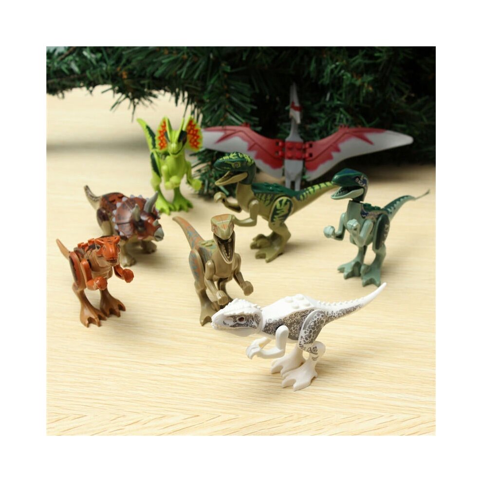 8pcs Different Dinosaur World Building Blocks Mini Figures Toys