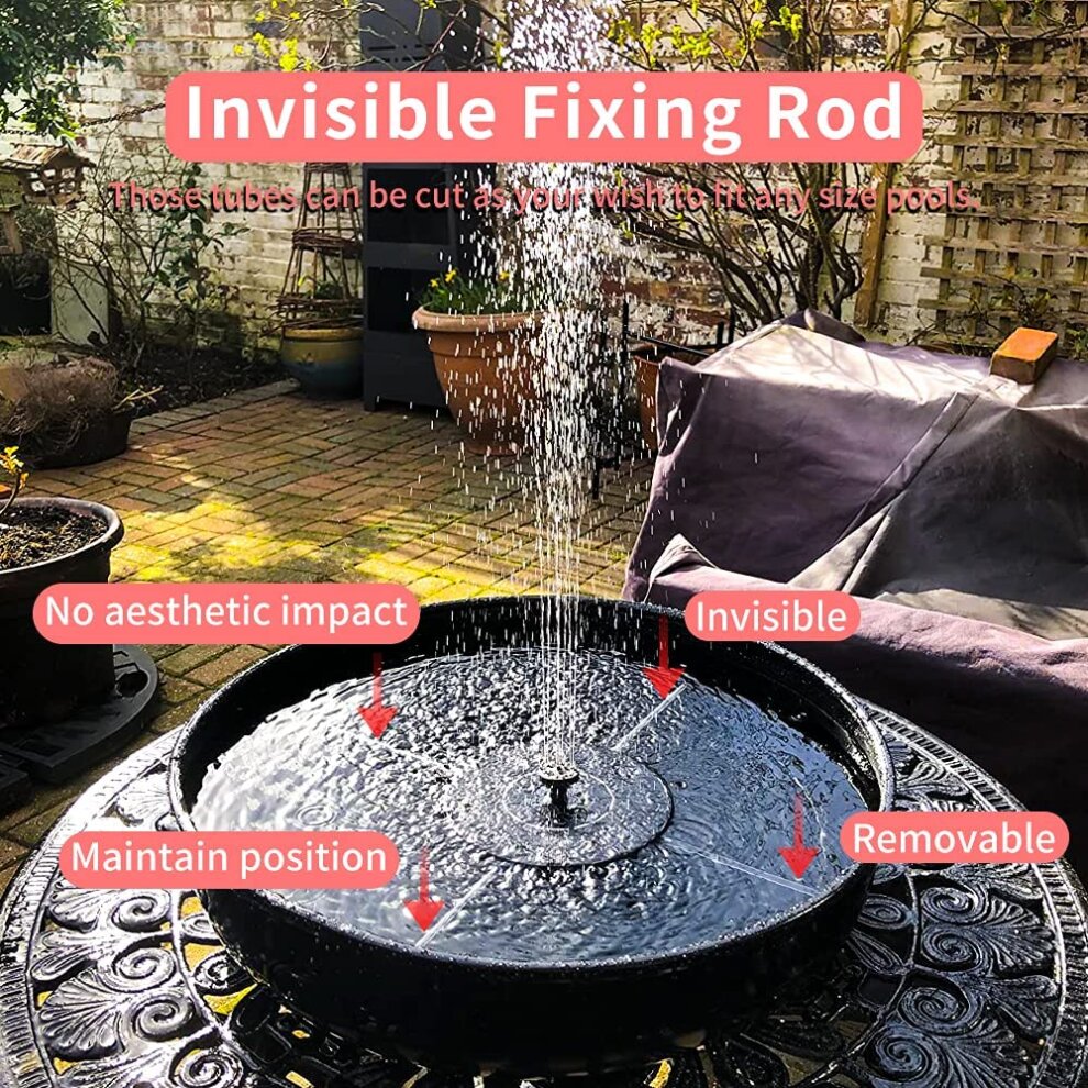Solar Powered Floating Pump Water Fountain Birdbath Pond Pool Garden
