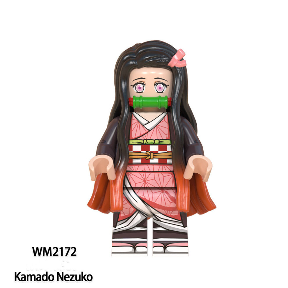 Demon Slayer Anime Building Blocks Toys Mini Action Figure Cartoon Small Figures Toys 8pcs Characters Of Tanjiro Kamado Nezuko Kamado Zenitsu Agatsuma Inosuke Hashibira Giyu Tomioka Shinobu Kocho Kyojuro Rengoku Gift For Kids